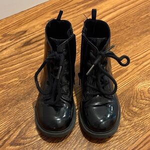 Old Navy Shiny Black Kids Boots